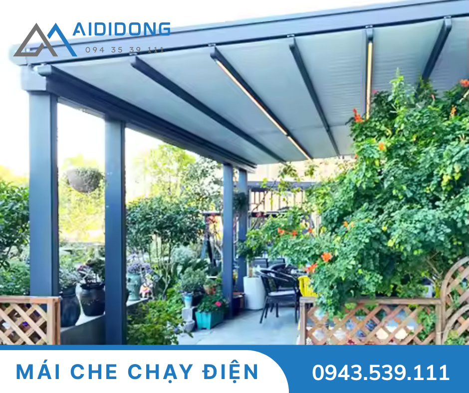 Mái hiên di động chạy điện