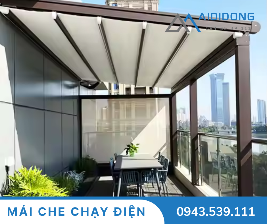 Mái hiên di động chạy điện