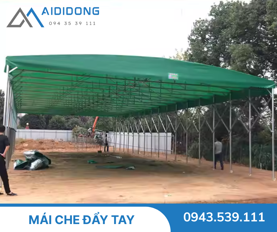 Mái xếp đẩy tay tiện lợi