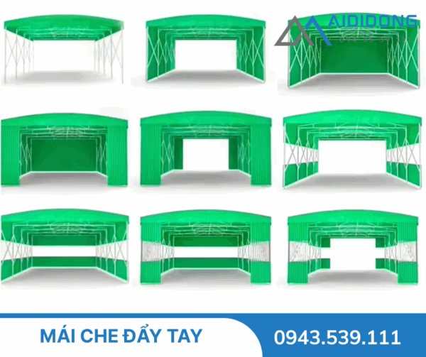 Mái che đẩy tay ngoài trời
