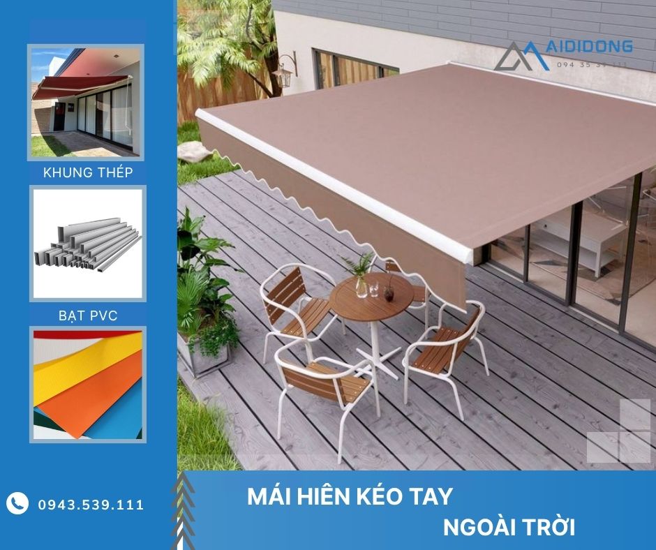 Mái hiên kéo tay ngoài trời