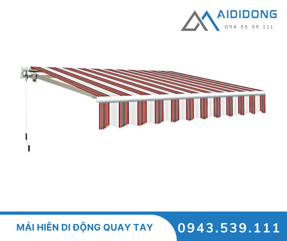 Mái hiên di động quay tay giá rẻ
