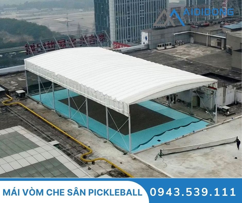 Mái vòm di động sân pickleball