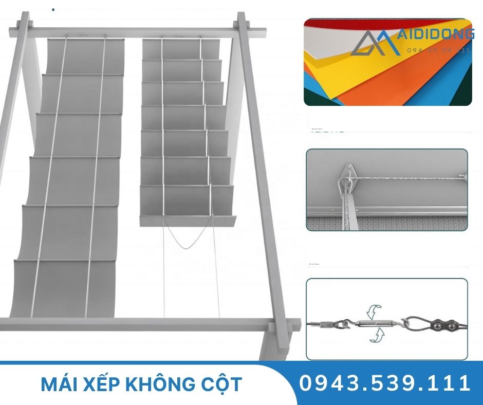 Mái xếp không cột