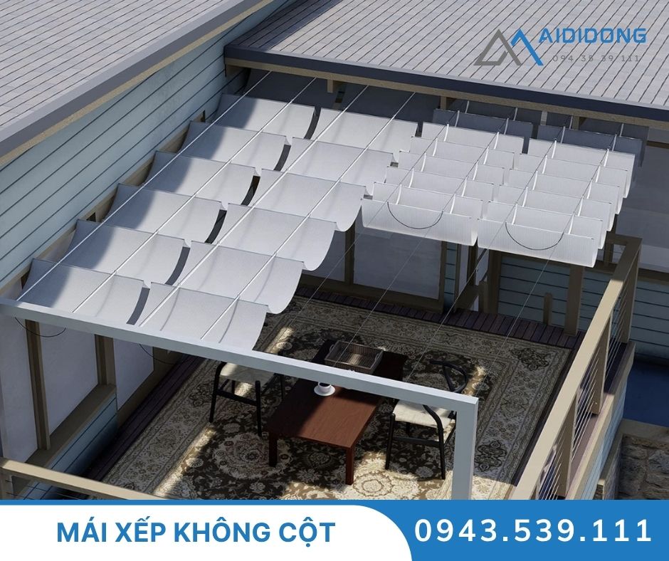 Mái xếp không cột