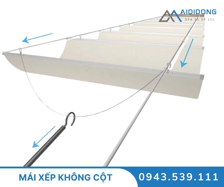 Mái xếp không cột