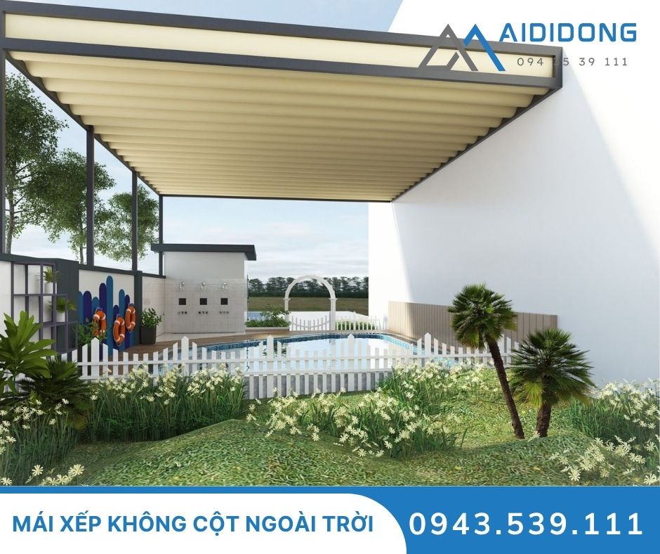 Mái xếp không cột ngoài trời (2)