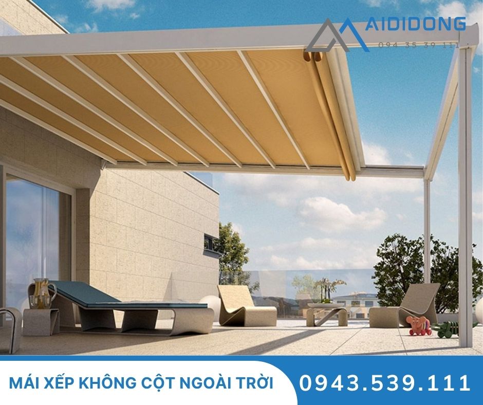 Mái xếp không cột ngoài trời (2)