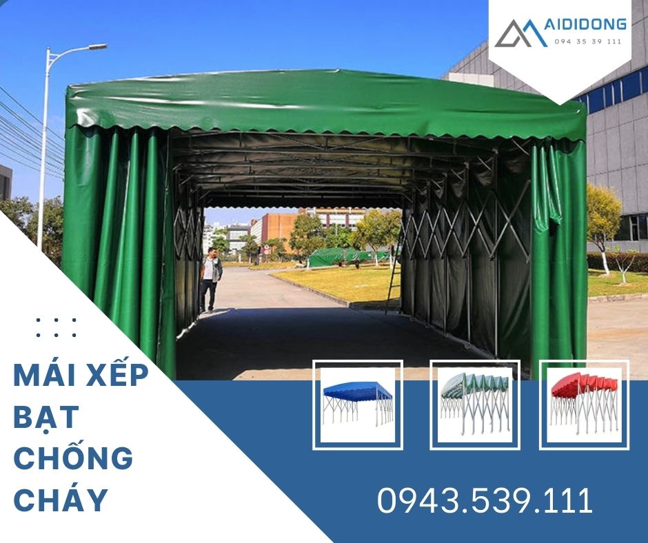 Mái xếp bạt chống cháy