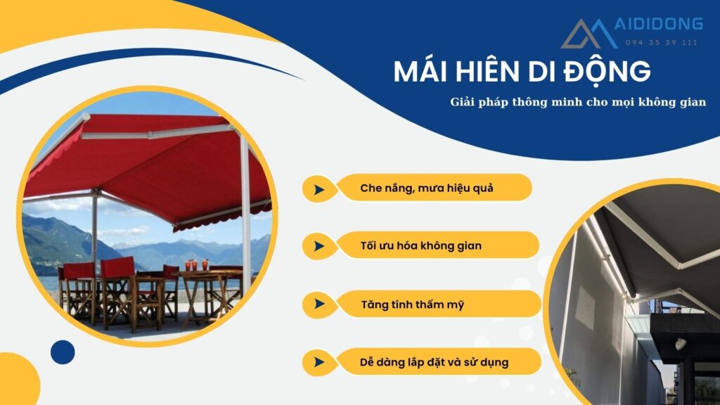 Mái hiên di động gía rẻ