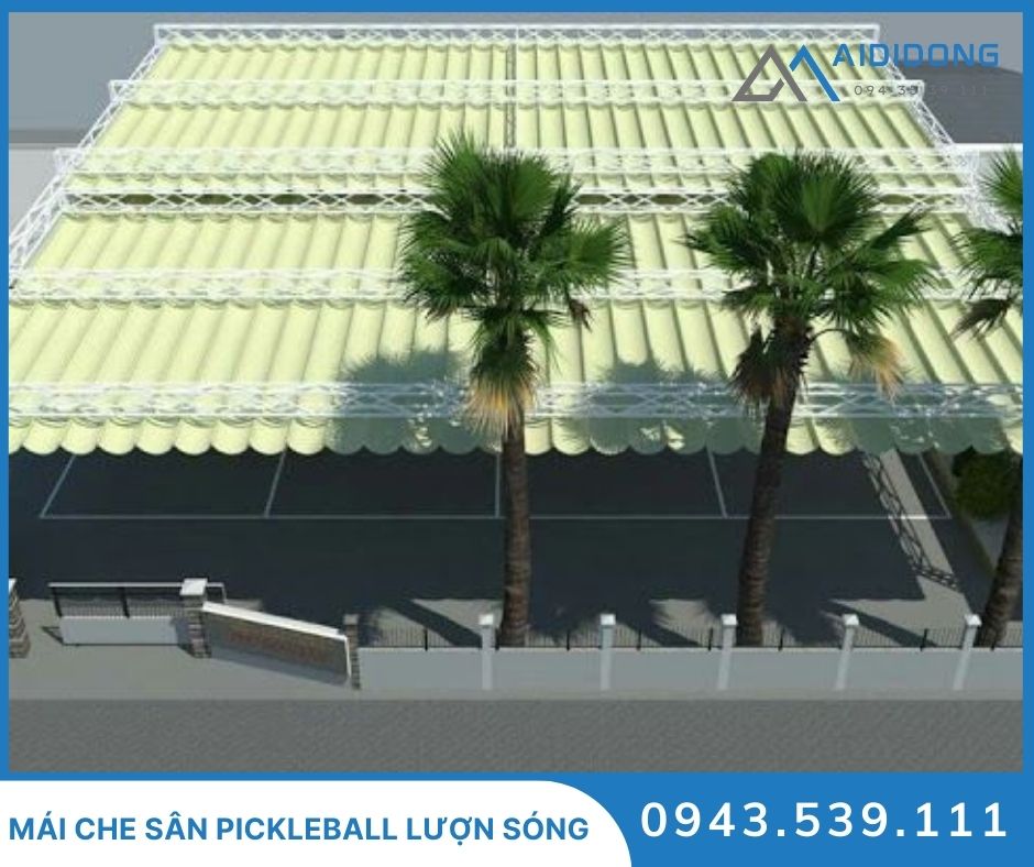Mái che sân Pickleball lượn sóng (2)