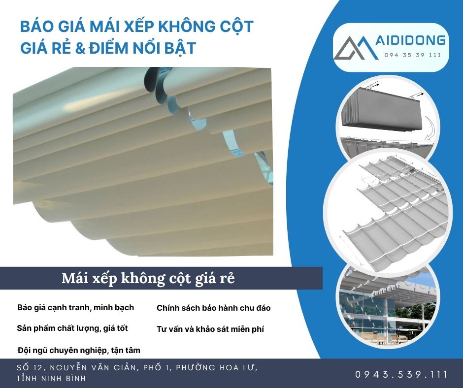 Mái xếp không cột