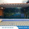 Mái xếp che bể bơi
