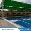 Mái xếp che bể bơi