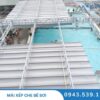 Mái xếp che bể bơi