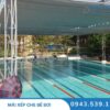 Mái xếp che bể bơi