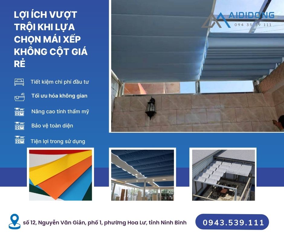 Mái xếp không cột