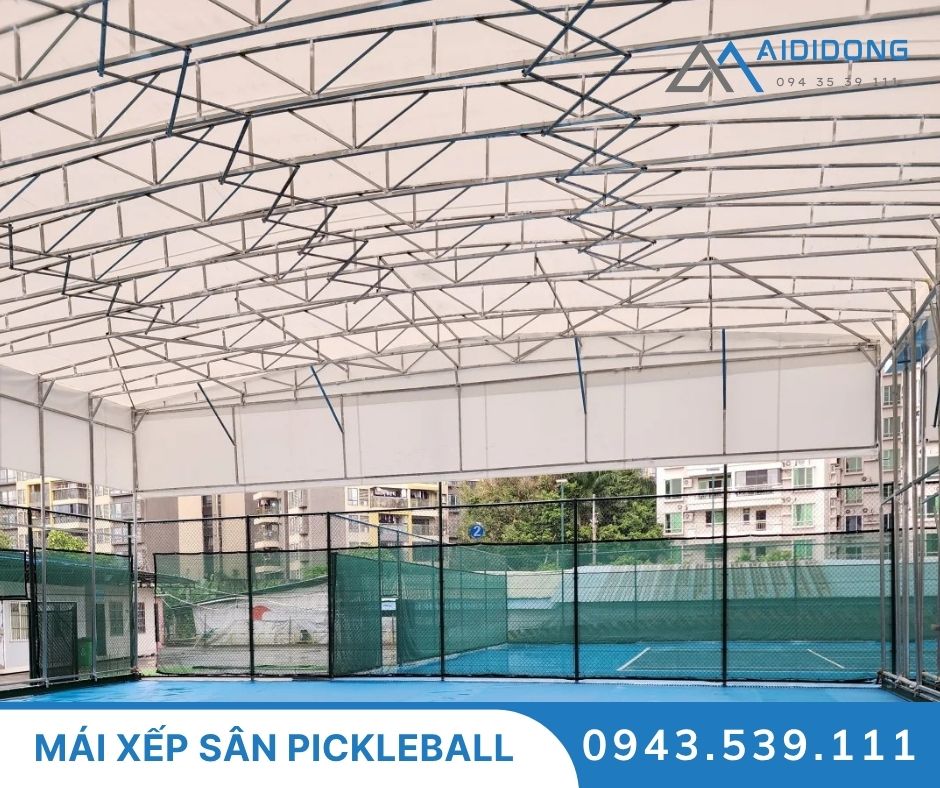 Mái xếp sân Pickleball4