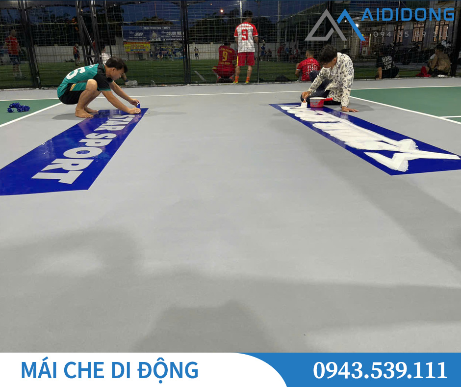 Thi công mái che di động tại Ninh Bình cho sân thể thao