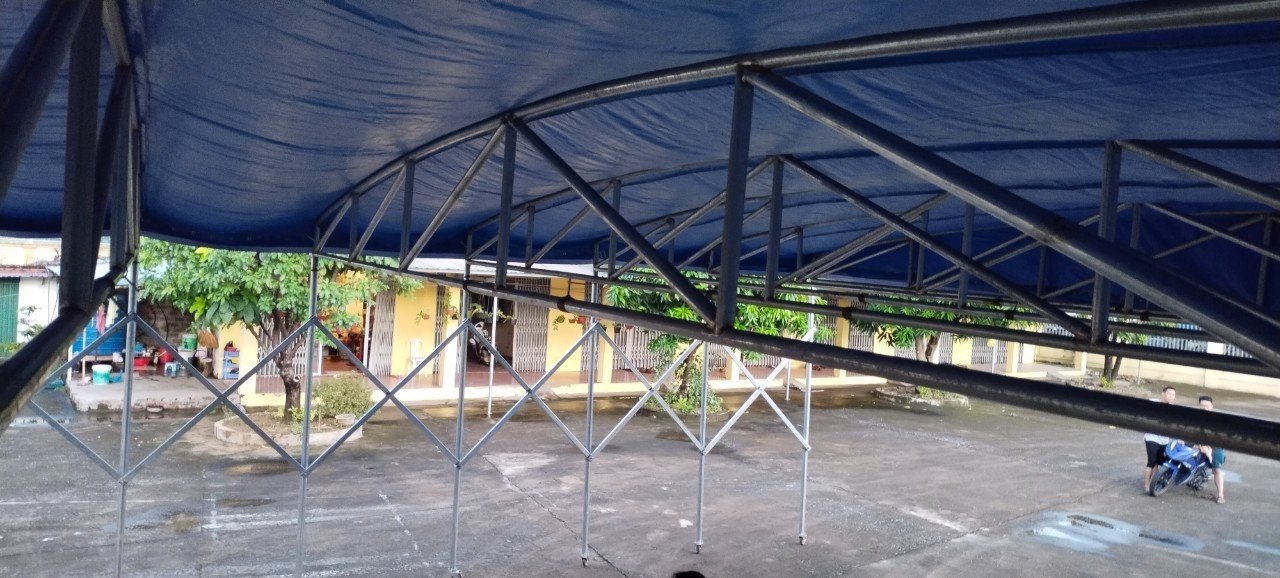 Chi tiết kết cấu khung bên trong lều 10x10